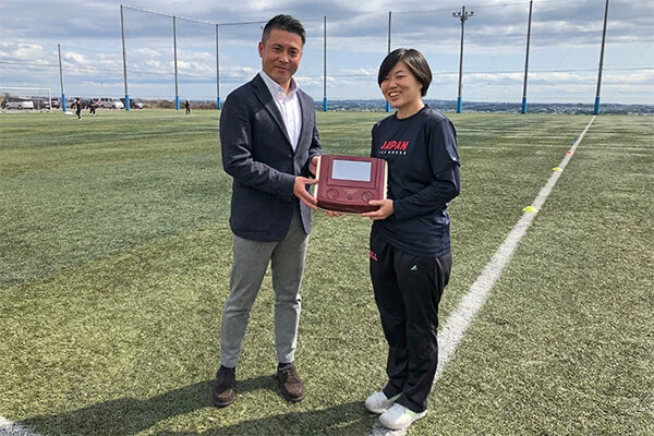 弊社サポート担当と柴田ヘッドコーチ